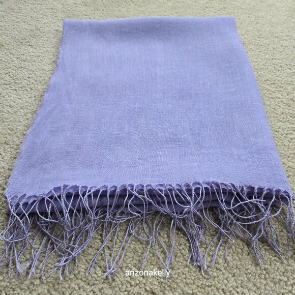 Lavender Linen Scarf Purple Charter Club - Picture 8 of 9